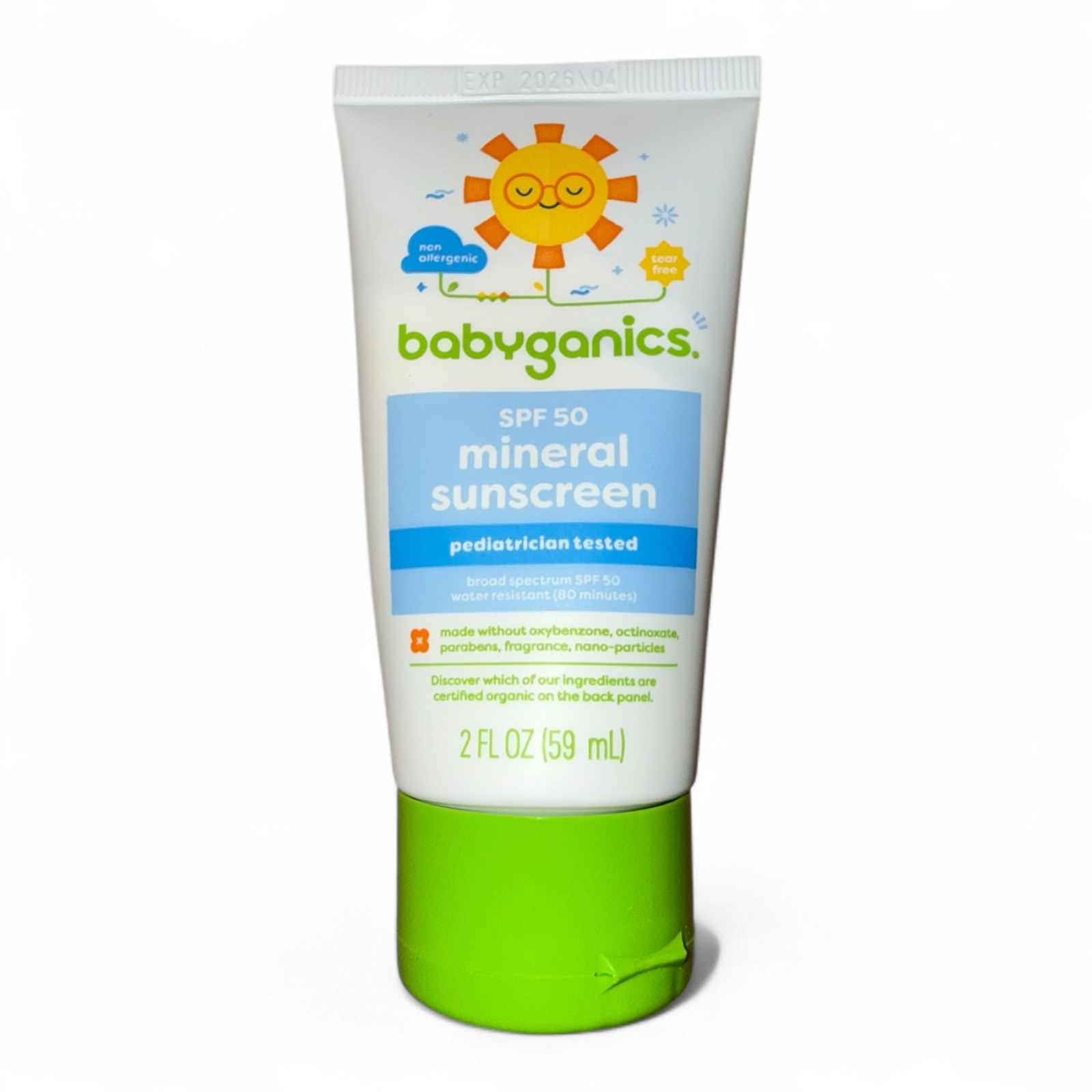 Babyganics Mineral Sunscreen SPF 50 Non Scented 2 Fl Oz New