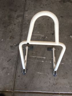 Lockhart Phillips rear motorbike stand with folding ramp