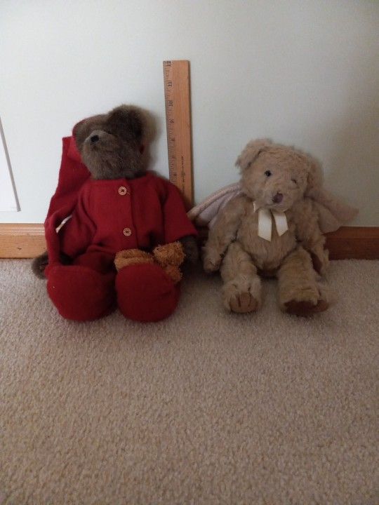 Lot Of 2 Teddy Bears, Boyds & Russ