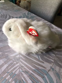 TY Classic Nibbles The White Rabbit - 8” With Tag