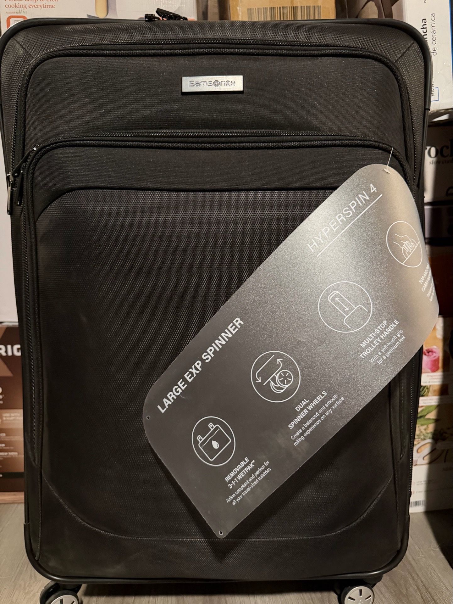 Samsonite Hyperspin 4 XL Large Expandable Spinner Suitcase – Black – New