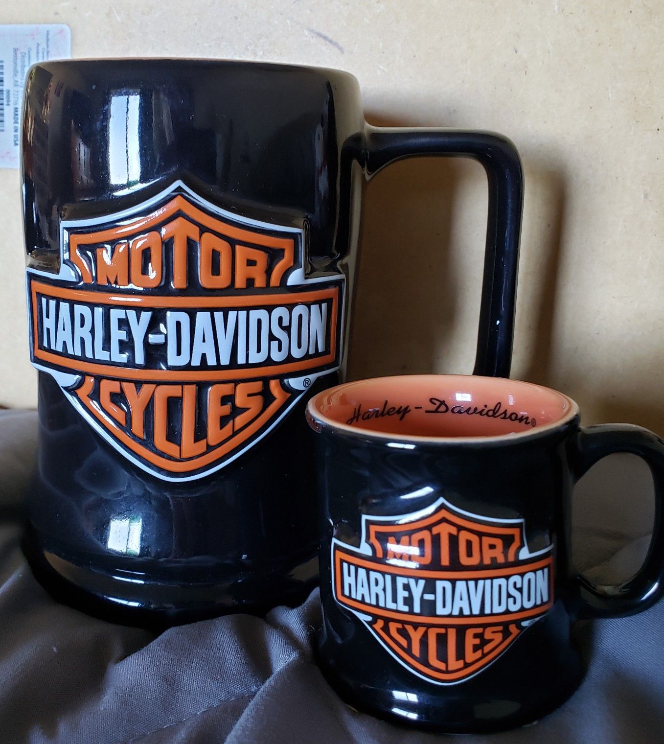 Harley Bar & Shield Mega mug & matching Mug shot