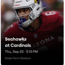 Seahawks vs Cardinals - Front Row, 2nd Row & 3rd Row Available 