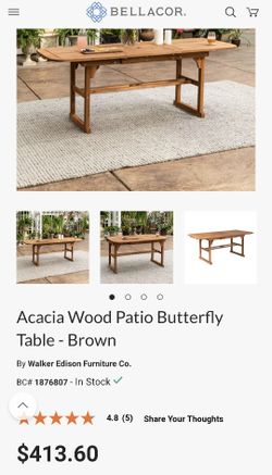Brand New Patio Table In Box Acacia Wood 