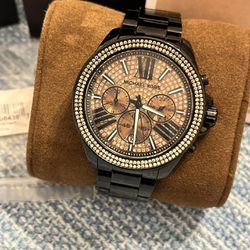 Michael Kors Chronograph Black/Rose Gold Watch