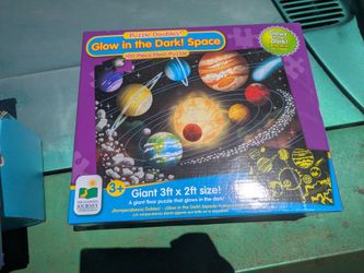 new in box glow in dark space floor puzzle