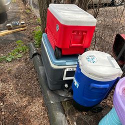 Three cooler picnic cooler