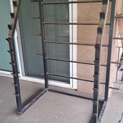 Weight Rack, Preowned,  Rust In Areas, No Weights Included 