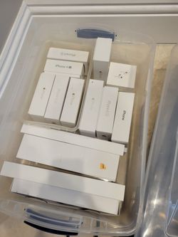 Assorted iPhone and Apple Watch Boxes