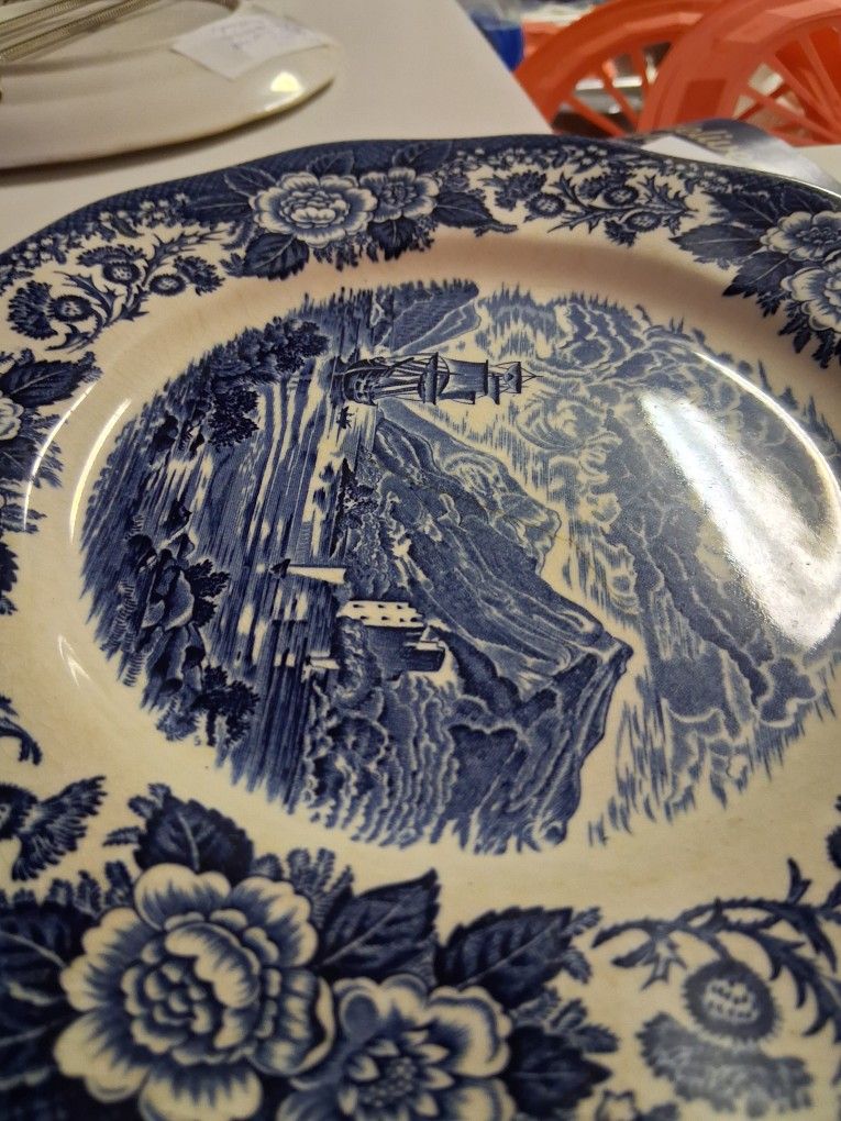 Blue Loch Transfer  Ware Scolland  England  Plate