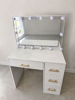 White vanity
