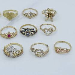 10k Gold Ring Sweet 15 Quinceañera- Anillos En Oro De 15 Años 