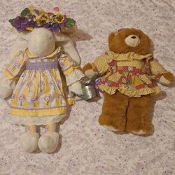 Easter Bunny & Bear Plush