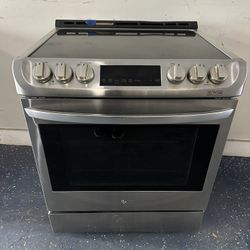 Lg Slide In Stainless Steel Stove /60 DAY WARRANTY 📍5200 E 10TH AVE TAMPA FL 33619📍