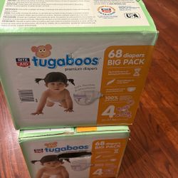 Tugaboos premier diapers, size 4, 68 diapers big pack