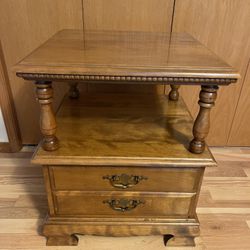 Vintage Antique Solid Wood Chest With Drawer