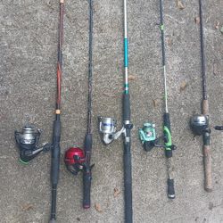 (5) rods and reels