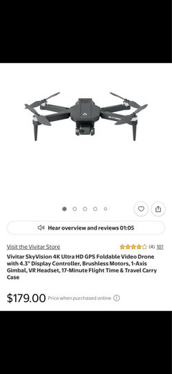 Vivitar SkyVision 4K GPS Drone – Like New