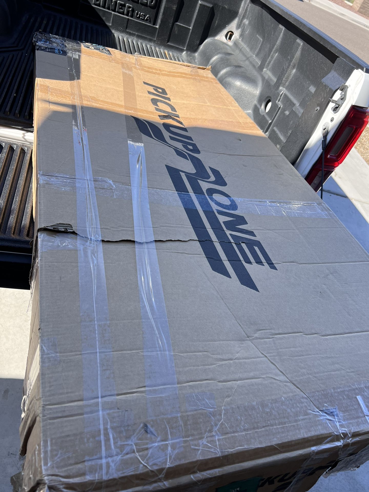 PickupZone Fiberglass Hard Flip Folding Truck Bed Tonneau Cover Fits 2019-2021 Dodge Ram 1500 New Body Style 5' 7" Bed (67.4") only fits DODGE RAM