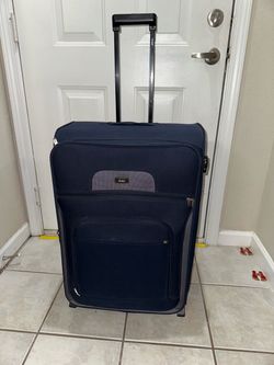 VIP Navy Blue Softside Rolling Suitcase