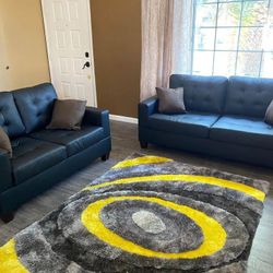 2Pcs Black Sofa set w/ Matching Pillows 👍FREE FINANCING AVAILABLE 👉 0️⃣ DOWN PAYMENT ❗NO CREDIT CHECK❗ 