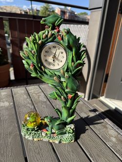 Frog and Garden Clock