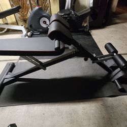 Hyperextension and abs weight bench 