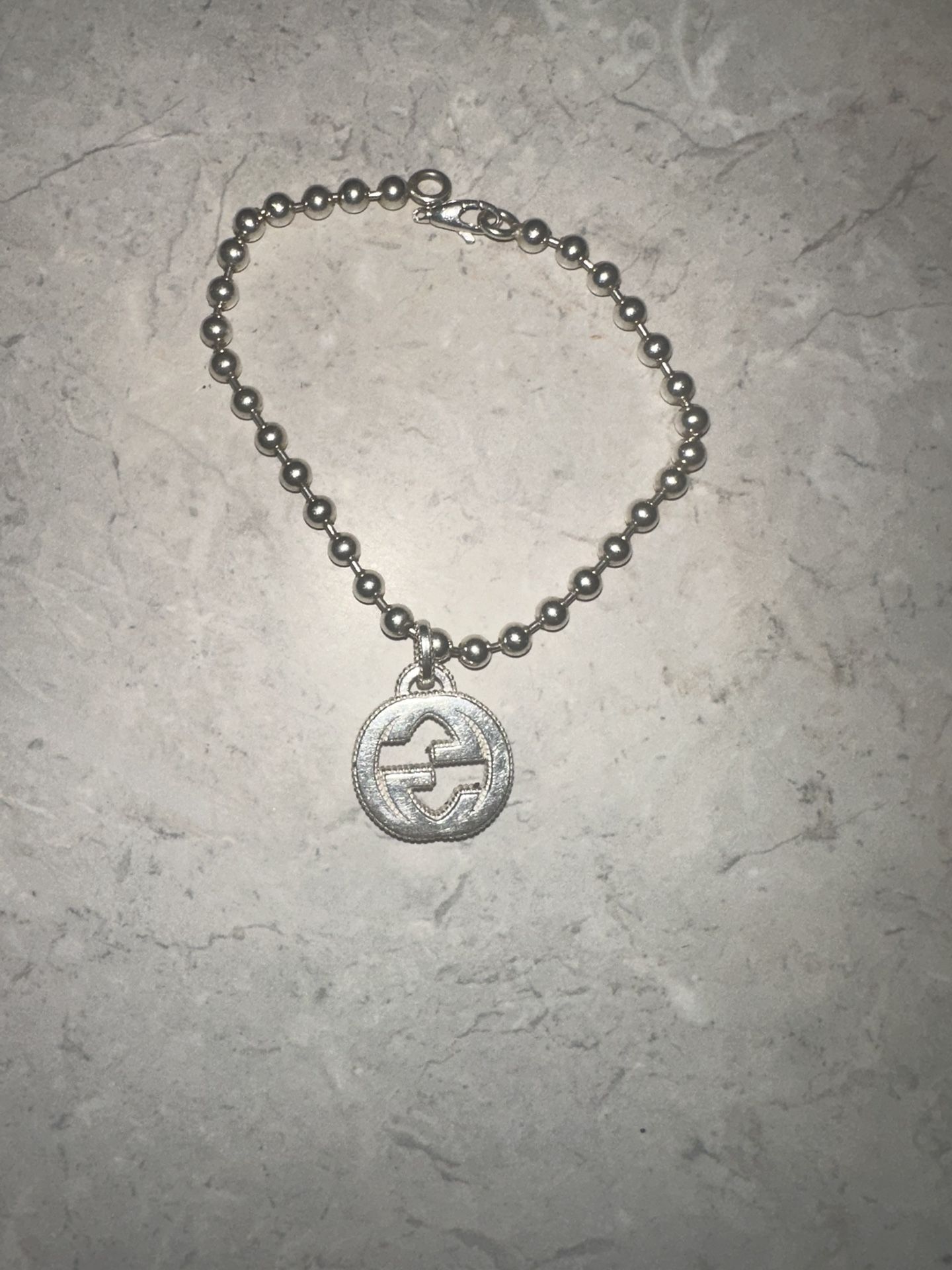 gucci interlocking sterling silver bracelet