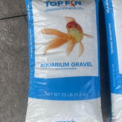 Topfin Aquarium Gravel Sand White Or Black 25lb 
