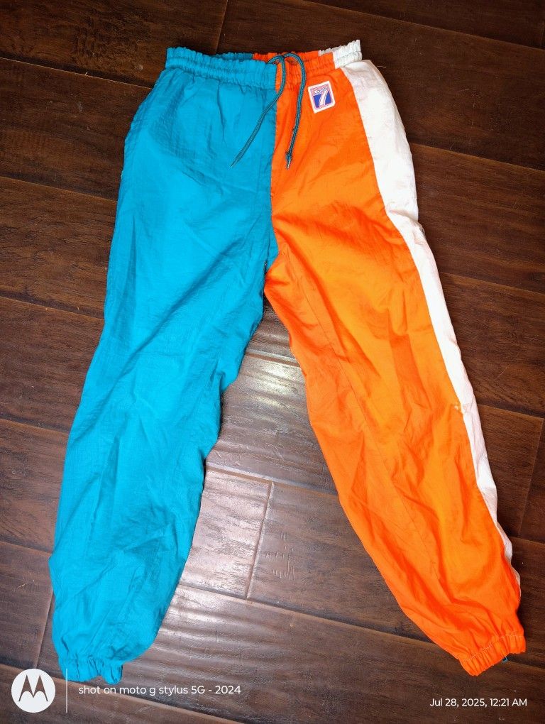 vintage Miami dolphins logo 7 windbreaker track pants youth