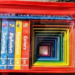 Baby's First Book & Block Set: ABCs & 123s - 5 Colorful Board Books with 10 Stackable Learning Blocks, Ages 1+