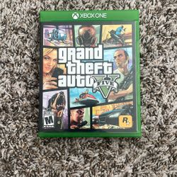 Grand Theft Auto V Xbox One case with the map