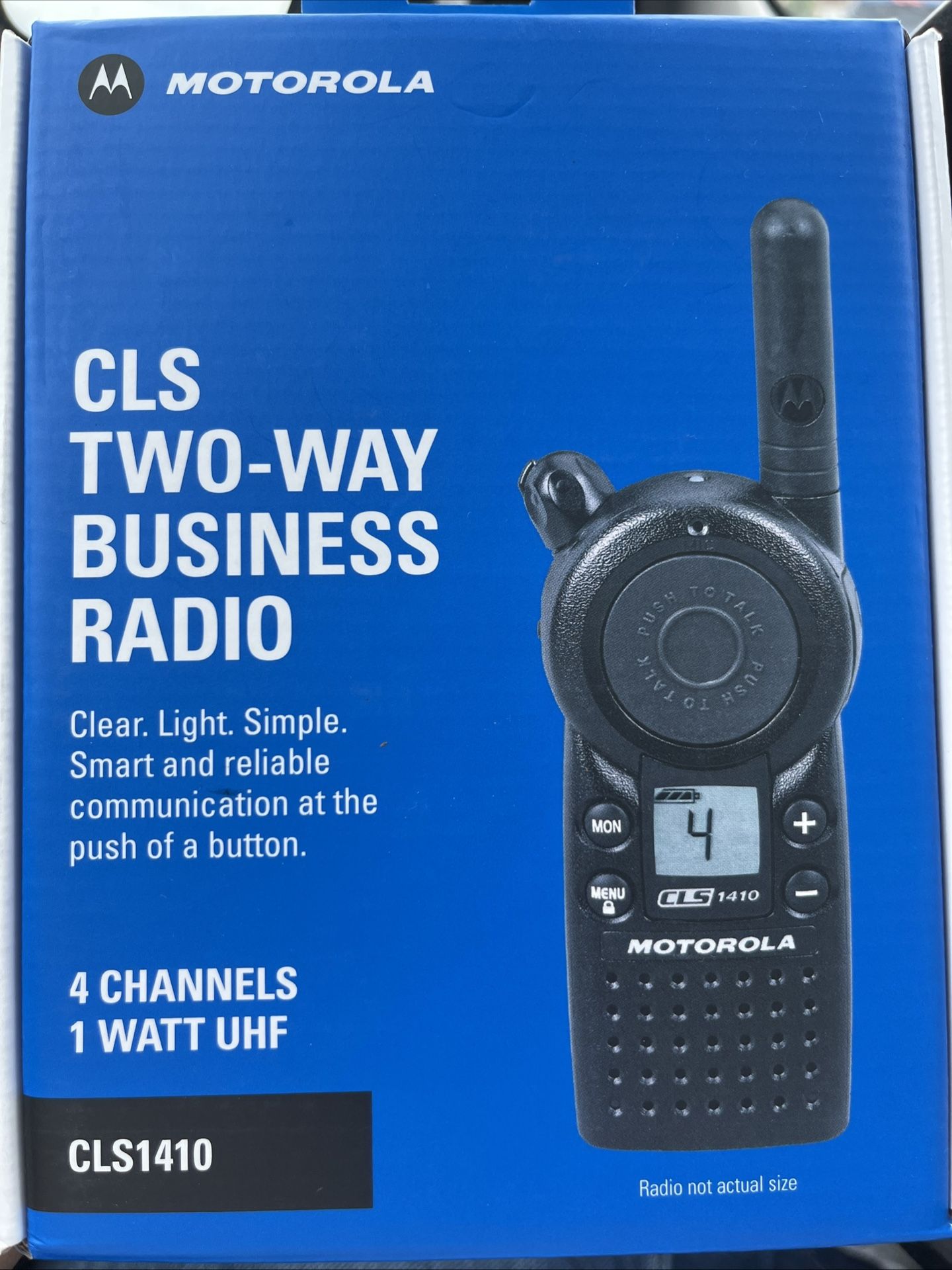 Motorola Cls 1410 Two Way Radio 4 Channels One Watt Uhf