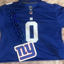 New York Giants Brian Burns Jersey/ Fan Foam Necklace combo