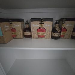 liquor collection , Blantons 9 bottles