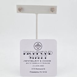 10k rose gold .32ctw diamond earrings