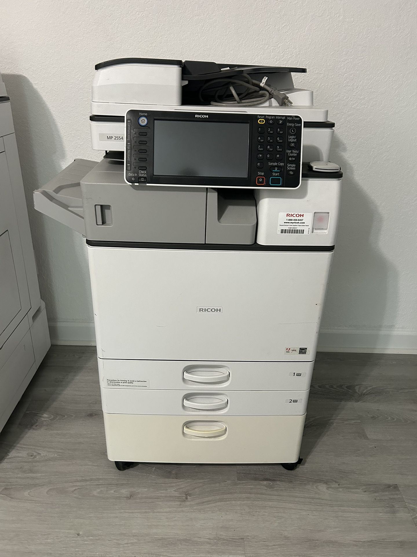 Printer Ricoh Mp 2554 Copier Machine Black And White Laser