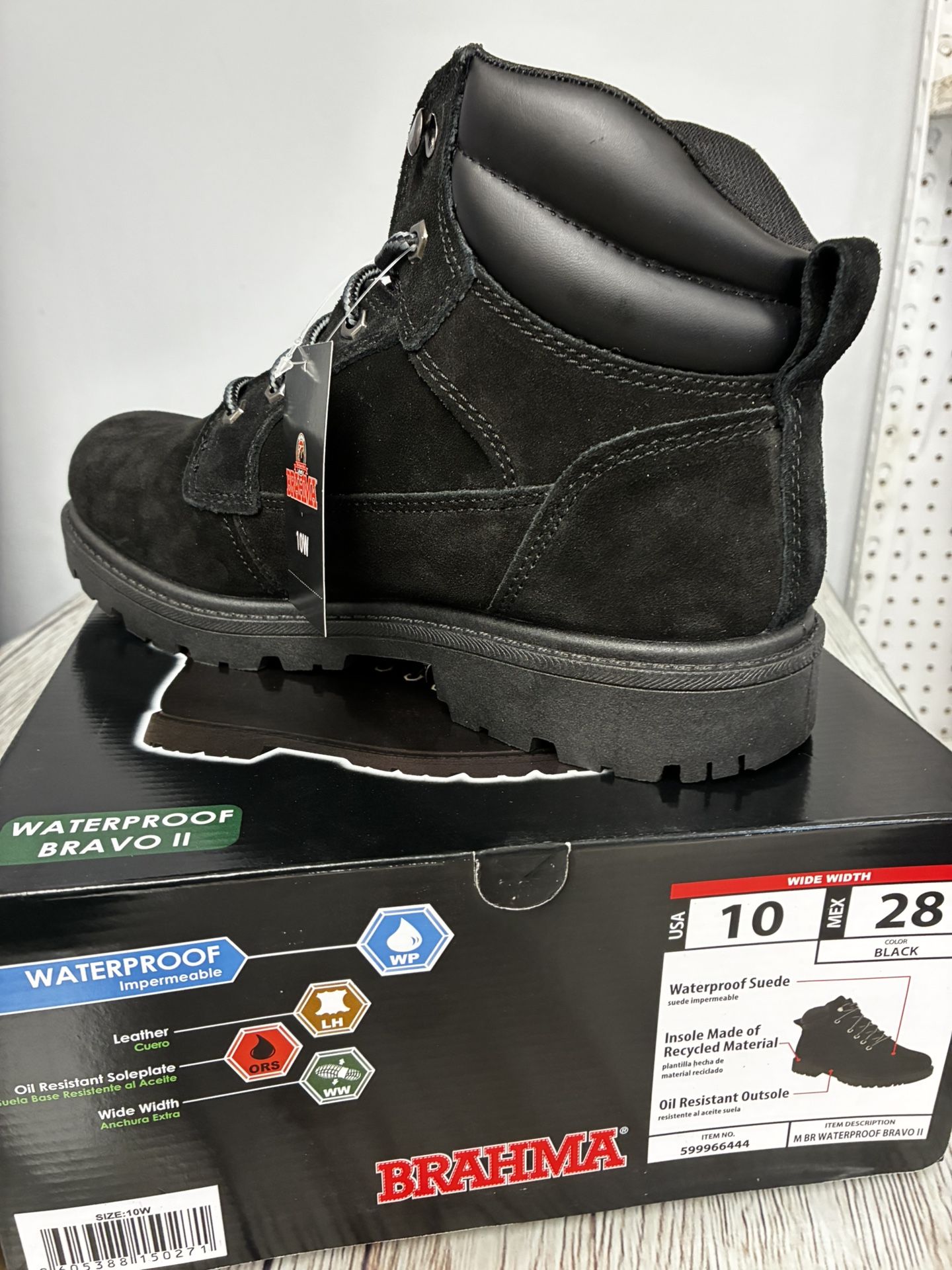 Black Work Boots/ Men Size 10