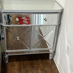 Mirrored Night Stand 