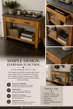 Console Table / Entryway Table with Storage