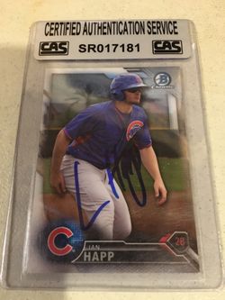 Ian Happ Autographed Card with COA