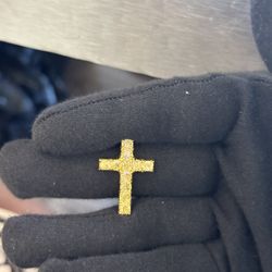 Yellow Diamond Cross Pendant 