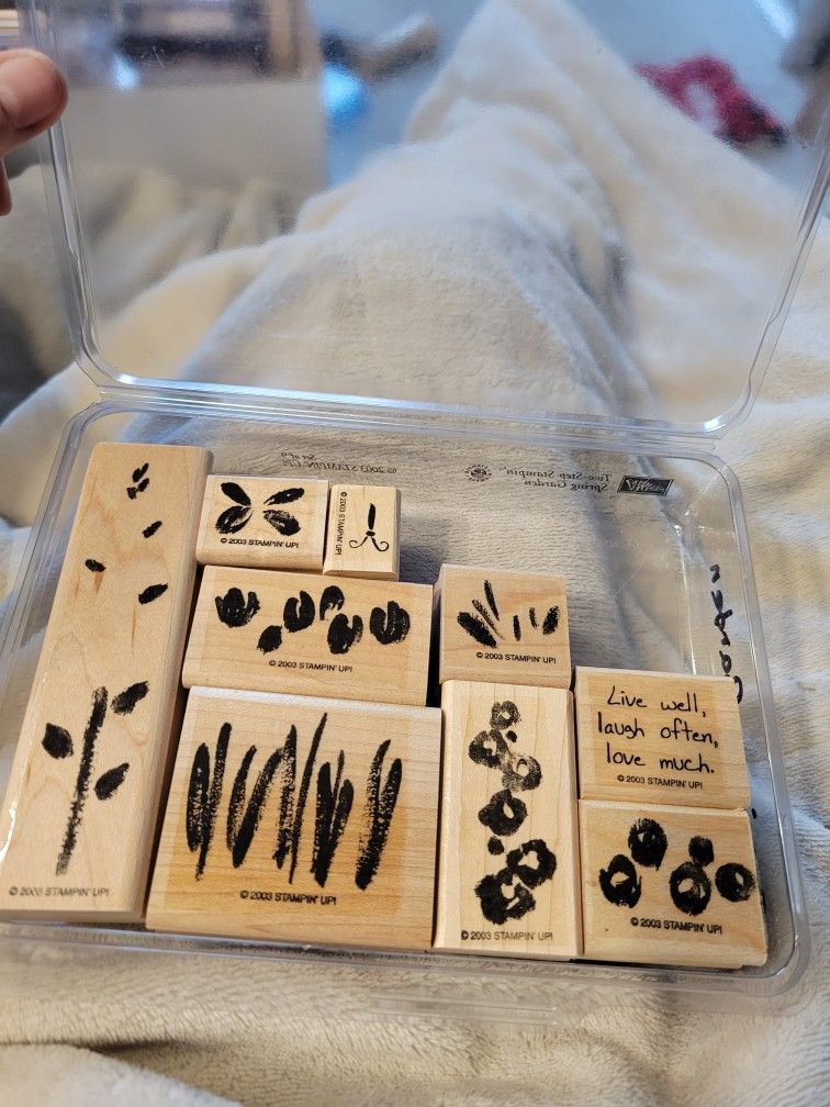 Rubber Stamps Spring Garden Two-step Stampin Up Set