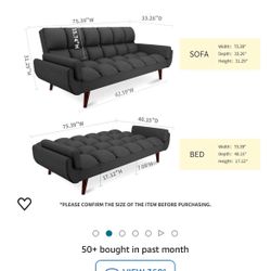 Convertible Futon Sofa Bed 