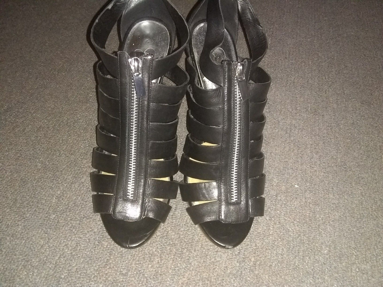 JESSICA SIMPSON HIGH LEATHER HEELS SZ 8.5