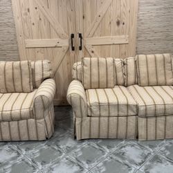 Costal Living Pottery Barn Style Love Seat & Sofa