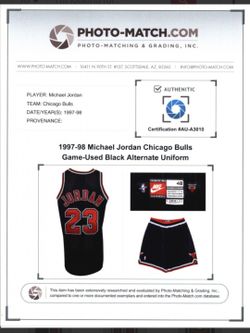 Shop Michael Jordan Autographed '97-'98 Alternate Black Bulls Jersey