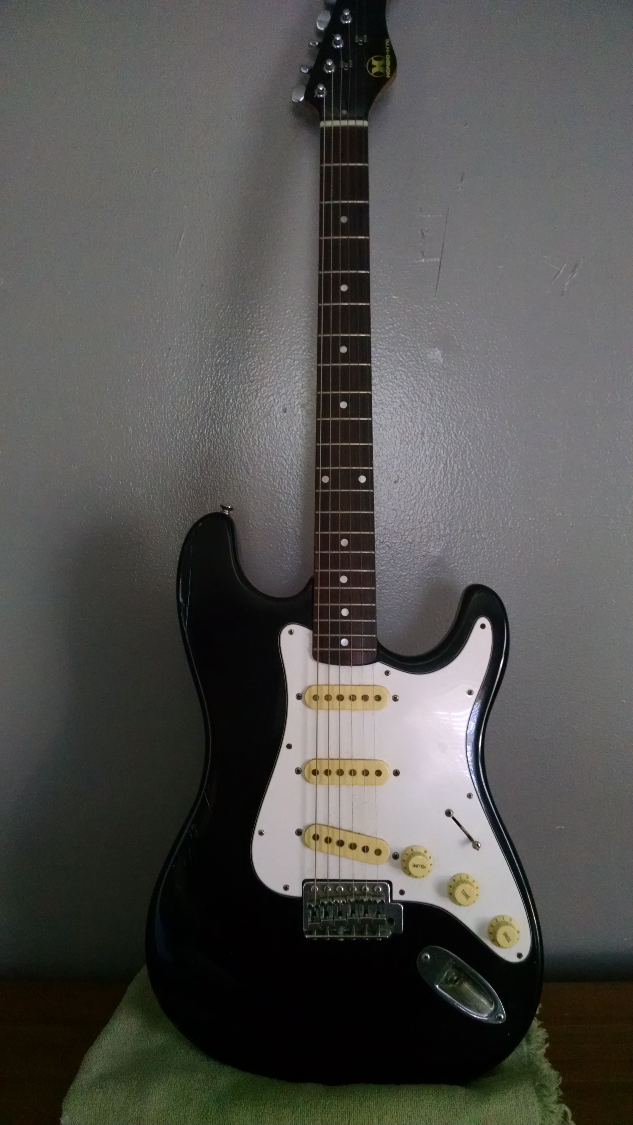 Hondo H 76 Stratocaster Style Black Guitar for Sale in