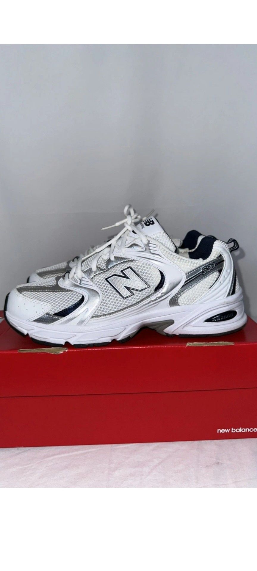 New Balance 530 Series Shoes Sneakers 'White/Silver' - MR530SG SZ 12 worn once