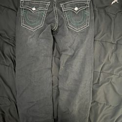 Black And White True Religion Jeans 